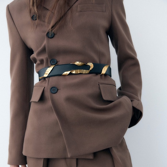 Zara Accessories - Zara limited edition metal appliqué belt you can’t miss